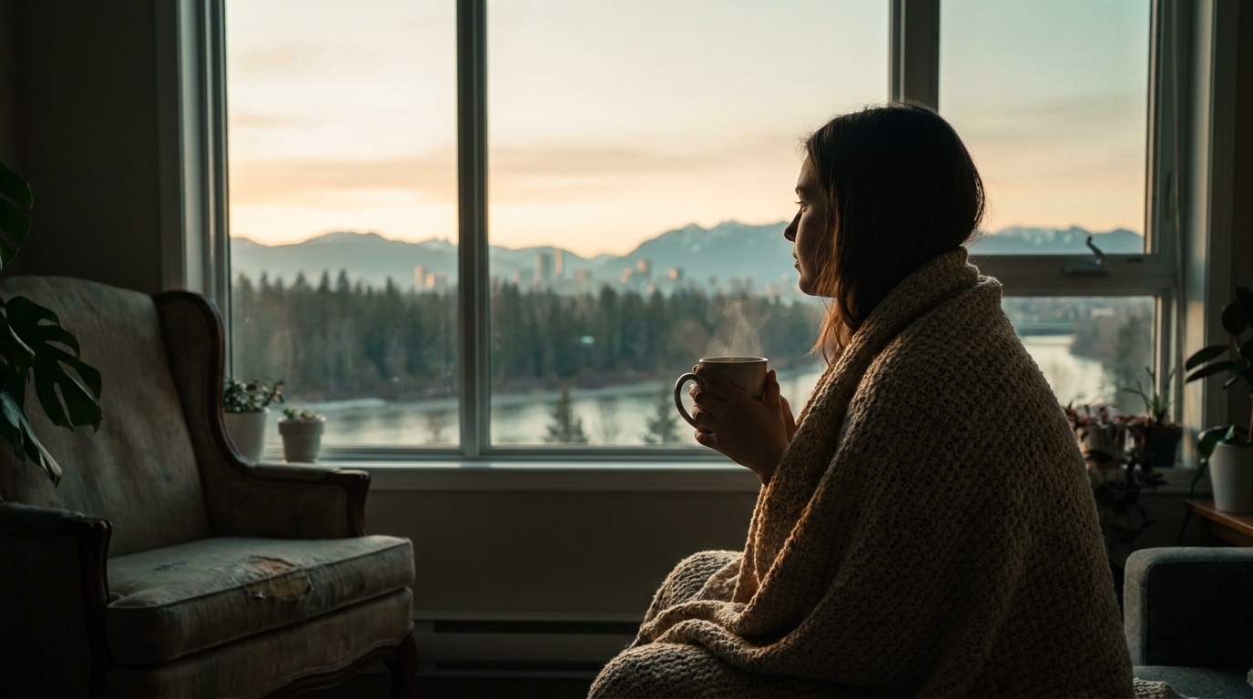 Young adult watching a hopeful sunrise, representing recovery from MDMA ecstasy and molly addiction in Canada